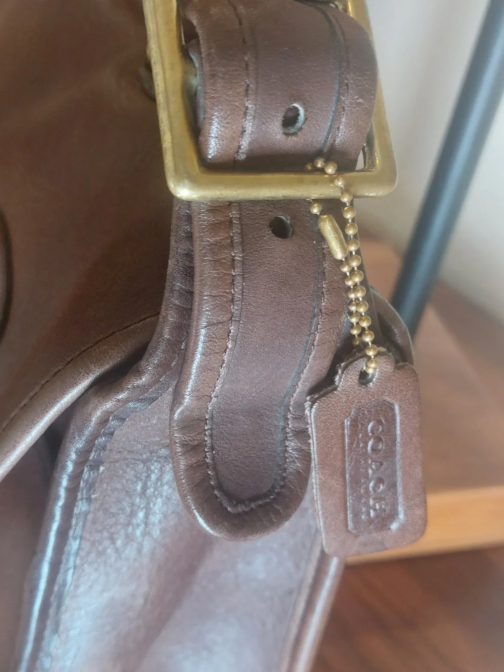 Vintage Coach Messenger Field Bag # 998 7108 Classic Brown Cowhide Leather.